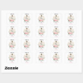 Sticker citrouille Rose Floral 1er Anniversaire Fa (Feuille)