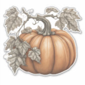 Sticker Citrouille rustique étanche (Devant)