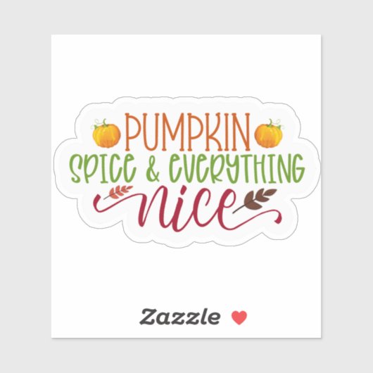 Sticker Citrouille Spice et tout (Feuille)