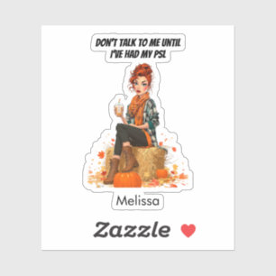 Sticker Citrouille Spice Latte - Ms Sass