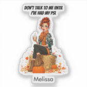 Sticker Citrouille Spice Latte - Ms Sass (Devant)