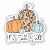 Sticker Citrouille tendance automne | Citation "It’s Fall (Recto)