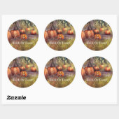 Sticker citrouille Trick Ou Treat (Feuille)