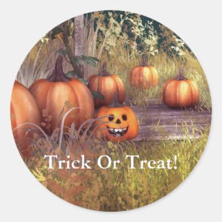 Sticker citrouille Trick Ou Treat
