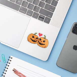 Sticker Citrouilles de caricatures