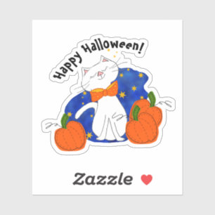 Sticker Citrouilles de chats d'Halloween