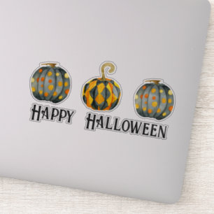 Sticker Citrouilles décorés Halloween Custom Vinyl