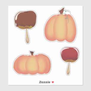 Sticker Citrouilles et pommes