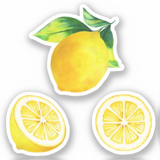 Sticker Citrus d'aquarelle citron (Recto)