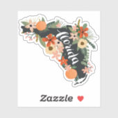 Sticker Citrus Florida State Silhouette (Feuille)