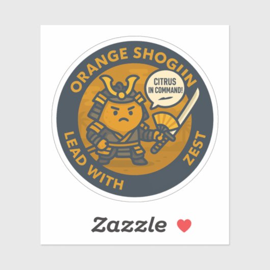 Sticker Citrus In Command Samurai Orange (Feuille)