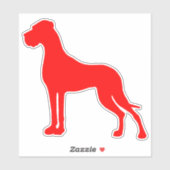 Sticker Clair et imposant cool Great Dane Vinyl (Feuille)