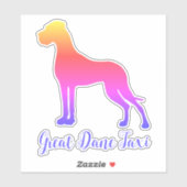 Sticker Clair et imposant Grande Danse Silhouette Vinyl (Feuille)