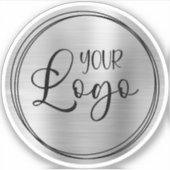 Sticker Clair Silver Phuile votre logo d'entreprise ici (Devant)