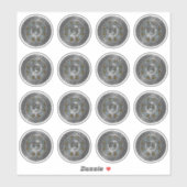 Sticker Clan Anderson Crest & Tartan Knot (Feuille)