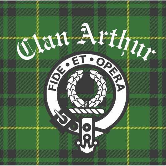 Sticker Clan Arthur Crest Badge & Tartan (Devant)