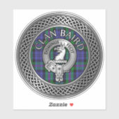 Sticker Clan Baird Crest & Tartan Knot (Feuille)