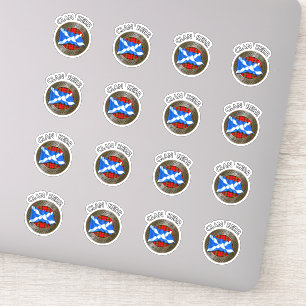 Sticker Clan Baird Tartan Knot & Drapeau