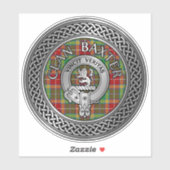 Sticker Clan Baxter Crest & Tartan Knot (Feuille)