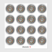 Sticker Clan Baxter Crest & Tartan Knot (Feuille)