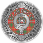 Sticker Clan Bruce Crest & Tartan Knot (Devant)