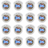 Sticker Clan Bruce Tartan Knot & Flag (Devant)