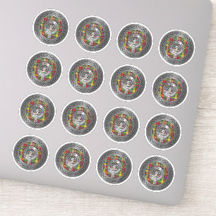Sticker Clan Buchanan Crest & Tartan Knot