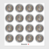 Sticker Clan Buchanan Crest & Tartan Knot (Feuille)