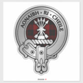 Sticker Clan Cameron Crest & Tartan (Feuille)
