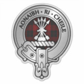 Sticker Clan Cameron Crest & Tartan (Devant)