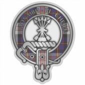 Sticker Clan Cameron Erracht Robe Tartan Crest (Devant)
