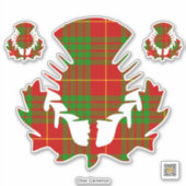 Sticker Clan Cameron Tartan Thistle (Devant)