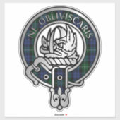 Sticker Clan Campbell Tartan Crest (Feuille)