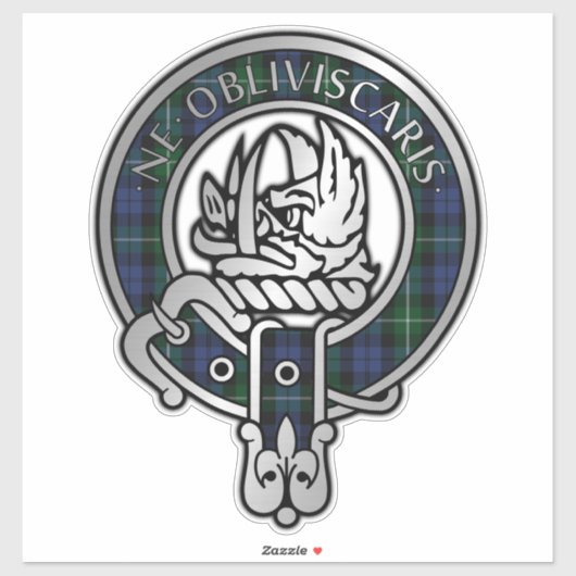 Sticker Clan Campbell Tartan Crest (Feuille)