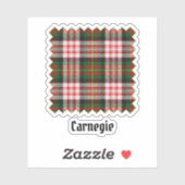 Sticker Clan Carnegie robe Tartan (Feuille)