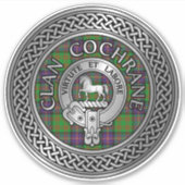 Sticker Clan Cochrane Crest & Tartan Knot (Devant)