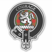 Sticker Clan Comyn | Cumul de l'autocollant Crest & Tartan (Devant)