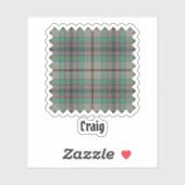 Sticker Clan Craig Tartan (Feuille)