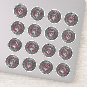 Sticker Clan Crawford Crest & Tartan Knot