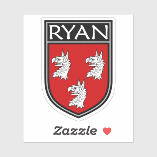 Sticker Clan Crest irlandais - Ryan (Feuille)