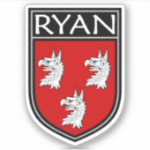 Sticker Clan Crest irlandais - Ryan (Devant)