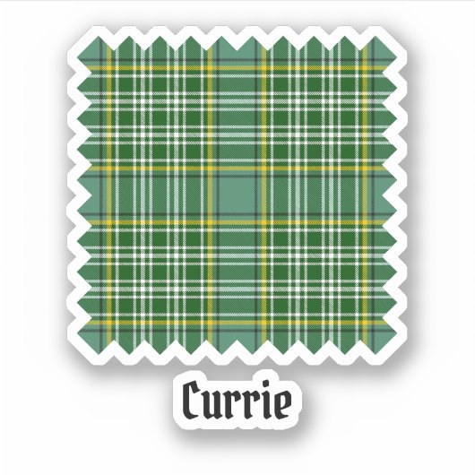 Sticker Clan Currie Tartan (Devant)