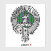 Sticker Clan Davidson Crest & Tartan (Feuille)