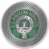 Sticker Clan Davidson Crest & Tartan Knot (Devant)