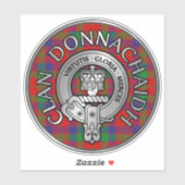 Sticker Clan Donnachaidh | Robertson Blason & Tartan (Feuille)