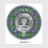 Sticker Clan Donnachaidh | Robertson Crest & Tartan (Feuille)