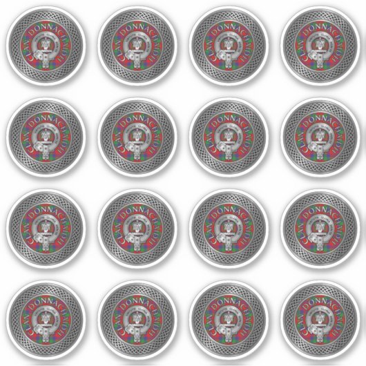Sticker Clan Donnachaidh | Robertson Crest & Tartan Knot (Devant)