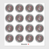Sticker Clan Donnachaidh | Robertson Crest & Tartan Knot (Feuille)
