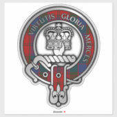 Sticker Clan Donnachaidh (Robertson) Tartan Crest (Feuille)