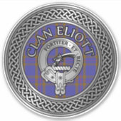 Sticker Clan Eliott Crest & Tartan Knot (Devant)